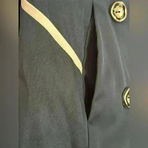 Navy Blue Trench Coat (R17) - Picture 6 of 12